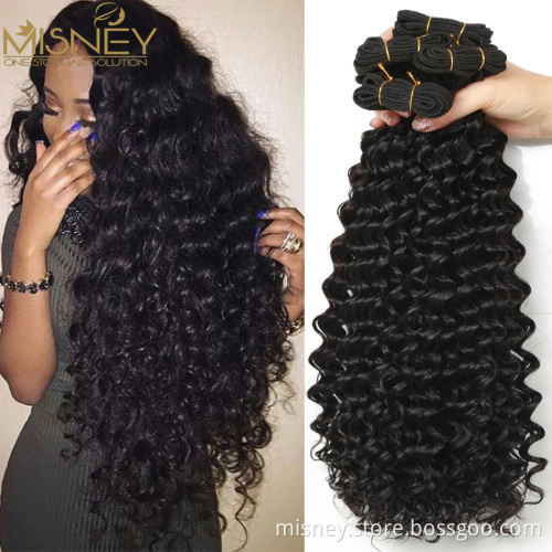 Deep Wave Bundles Brazilian Hair Weave Bundles Deep Curly Remy Hair Extensions For Black Women Human Hair Bundles Misney